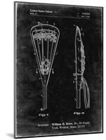 PP915-Black Grunge Lacrosse Stick 1936 Patent Poster-Cole Borders-Mounted Giclee Print