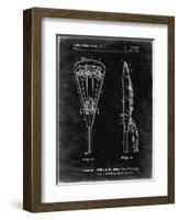 PP915-Black Grunge Lacrosse Stick 1936 Patent Poster-Cole Borders-Framed Giclee Print