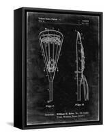 PP915-Black Grunge Lacrosse Stick 1936 Patent Poster-Cole Borders-Framed Stretched Canvas