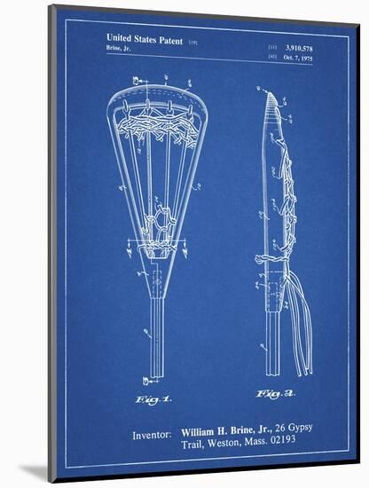 PP915-Blueprint Lacrosse Stick 1936 Patent Poster-Cole Borders-Mounted Giclee Print