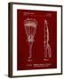 PP915-Burgundy Lacrosse Stick 1936 Patent Poster-Cole Borders-Framed Giclee Print