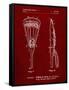 PP915-Burgundy Lacrosse Stick 1936 Patent Poster-Cole Borders-Framed Stretched Canvas