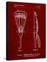 PP915-Burgundy Lacrosse Stick 1936 Patent Poster-Cole Borders-Stretched Canvas