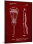 PP915-Burgundy Lacrosse Stick 1936 Patent Poster-Cole Borders-Mounted Giclee Print