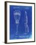 PP915-Faded Blueprint Lacrosse Stick 1936 Patent Poster-Cole Borders-Framed Giclee Print