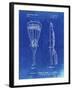 PP915-Faded Blueprint Lacrosse Stick 1936 Patent Poster-Cole Borders-Framed Giclee Print