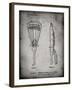 PP915-Faded Grey Lacrosse Stick 1936 Patent Poster-Cole Borders-Framed Giclee Print