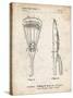 PP915-Vintage Parchment Lacrosse Stick 1936 Patent Poster-Cole Borders-Stretched Canvas