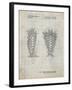 PP916-Antique Grid Parchment Lacrosse Stick Patent Poster-Cole Borders-Framed Giclee Print