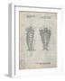 PP916-Antique Grid Parchment Lacrosse Stick Patent Poster-Cole Borders-Framed Giclee Print
