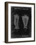 PP916-Black Grunge Lacrosse Stick Patent Poster-Cole Borders-Framed Giclee Print