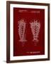 PP916-Burgundy Lacrosse Stick Patent Poster-Cole Borders-Framed Giclee Print