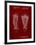 PP916-Burgundy Lacrosse Stick Patent Poster-Cole Borders-Framed Giclee Print