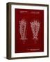 PP916-Burgundy Lacrosse Stick Patent Poster-Cole Borders-Framed Giclee Print