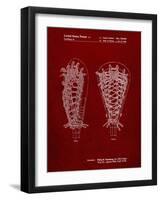 PP916-Burgundy Lacrosse Stick Patent Poster-Cole Borders-Framed Giclee Print