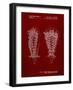 PP916-Burgundy Lacrosse Stick Patent Poster-Cole Borders-Framed Giclee Print
