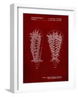 PP916-Burgundy Lacrosse Stick Patent Poster-Cole Borders-Framed Giclee Print