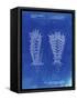 PP916-Faded Blueprint Lacrosse Stick Patent Poster-Cole Borders-Framed Stretched Canvas