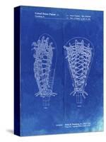 PP916-Faded Blueprint Lacrosse Stick Patent Poster-Cole Borders-Stretched Canvas