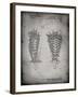 PP916-Faded Grey Lacrosse Stick Patent Poster-Cole Borders-Framed Giclee Print