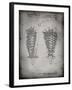 PP916-Faded Grey Lacrosse Stick Patent Poster-Cole Borders-Framed Giclee Print