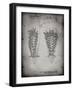 PP916-Faded Grey Lacrosse Stick Patent Poster-Cole Borders-Framed Giclee Print