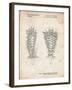 PP916-Vintage Parchment Lacrosse Stick Patent Poster-Cole Borders-Framed Giclee Print