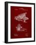 PP918-Burgundy Last Sholes Typewriter Patent Poster-Cole Borders-Framed Giclee Print