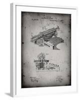 PP918-Faded Grey Last Sholes Typewriter Patent Poster-Cole Borders-Framed Giclee Print