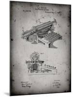 PP918-Faded Grey Last Sholes Typewriter Patent Poster-Cole Borders-Mounted Giclee Print