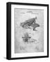 PP918-Slate Last Sholes Typewriter Patent Poster-Cole Borders-Framed Giclee Print