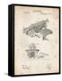 PP918-Vintage Parchment Last Sholes Typewriter Patent Poster-Cole Borders-Framed Stretched Canvas