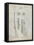 PP93-Antique Grid Parchment Browning Bolt Action Gun Patent Poster-Cole Borders-Framed Stretched Canvas