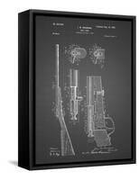 PP93-Black Grid Browning Bolt Action Gun Patent Poster-Cole Borders-Framed Stretched Canvas