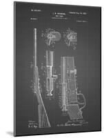 PP93-Black Grid Browning Bolt Action Gun Patent Poster-Cole Borders-Mounted Giclee Print