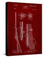 PP93-Burgundy Browning Bolt Action Gun Patent Poster-Cole Borders-Stretched Canvas