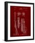 PP93-Burgundy Browning Bolt Action Gun Patent Poster-Cole Borders-Framed Giclee Print