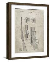 PP93-Sandstone Browning Bolt Action Gun Patent Poster-Cole Borders-Framed Giclee Print