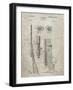 PP93-Sandstone Browning Bolt Action Gun Patent Poster-Cole Borders-Framed Giclee Print