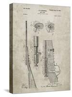 PP93-Sandstone Browning Bolt Action Gun Patent Poster-Cole Borders-Stretched Canvas