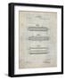 PP94-Antique Grid Parchment Hohner Harmonica Patent Poster-Cole Borders-Framed Giclee Print