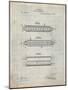 PP94-Antique Grid Parchment Hohner Harmonica Patent Poster-Cole Borders-Mounted Giclee Print