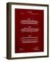 PP94-Burgundy Hohner Harmonica Patent Poster-Cole Borders-Framed Giclee Print