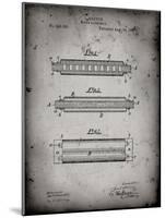 PP94-Faded Grey Hohner Harmonica Patent Poster-Cole Borders-Mounted Giclee Print