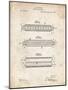 PP94-Vintage Parchment Hohner Harmonica Patent Poster-Cole Borders-Mounted Giclee Print