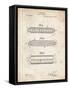 PP94-Vintage Parchment Hohner Harmonica Patent Poster-Cole Borders-Framed Stretched Canvas