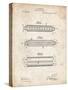 PP94-Vintage Parchment Hohner Harmonica Patent Poster-Cole Borders-Stretched Canvas