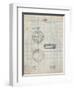 PP940-Antique Grid Parchment Lemania Swiss Stopwatch Patent Poster-Cole Borders-Framed Premium Giclee Print