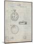 PP940-Antique Grid Parchment Lemania Swiss Stopwatch Patent Poster-Cole Borders-Mounted Premium Giclee Print