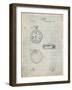 PP940-Antique Grid Parchment Lemania Swiss Stopwatch Patent Poster-Cole Borders-Framed Giclee Print